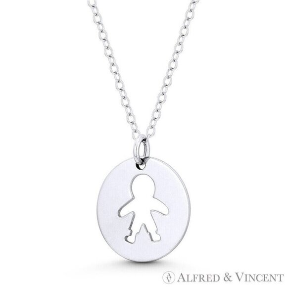 It's a Baby Boy! Motherhood Celebration Charm Pendant in .925 Sterling Silver - Picture 1 of 1
